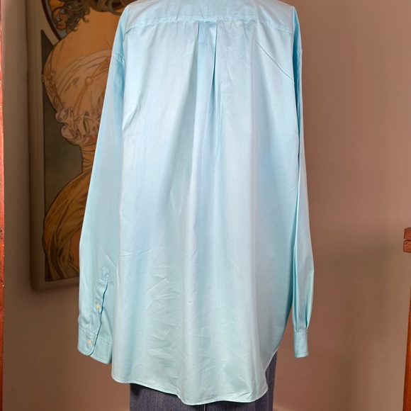 POLO RALPH LAUREN Long Sleeve Dress Shirt with Purple Embroidered Polo - Picture 2 of 6